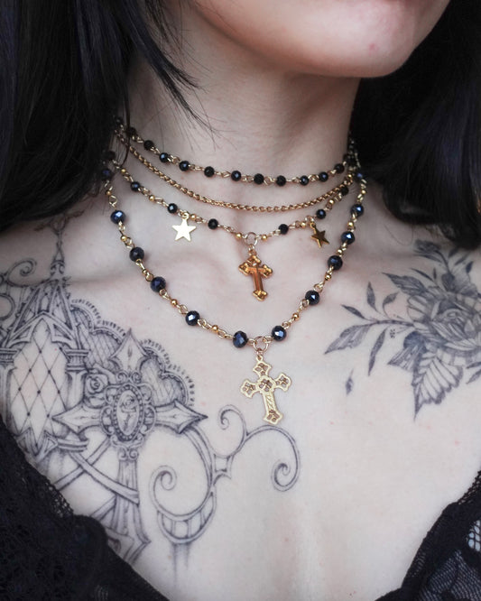 Collier « Rosalya Set » (doré)