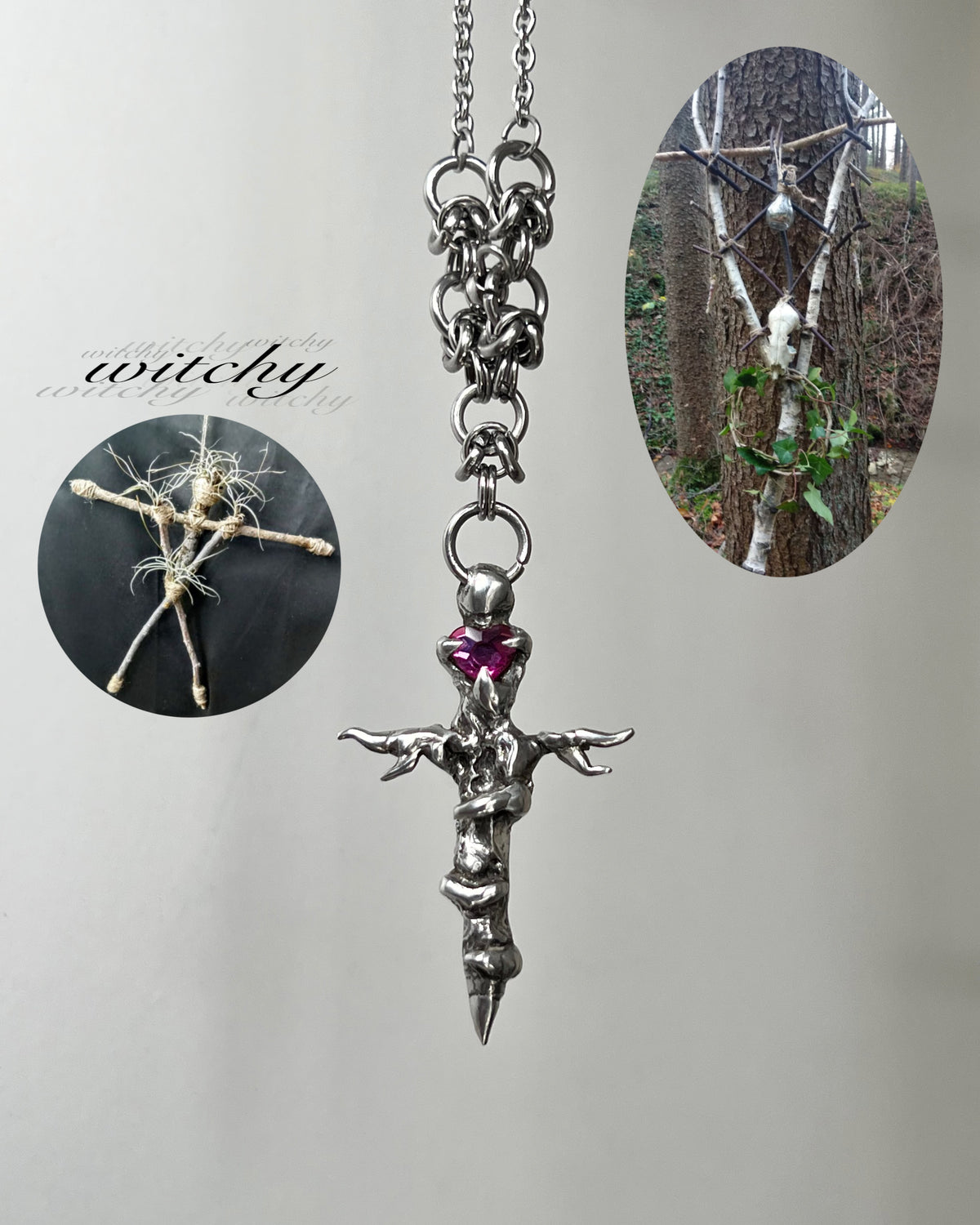 Pendentif « Pink Witch »