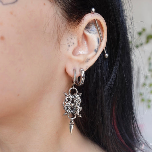 Boucles d’oreilles « Powerline » en chainmaille