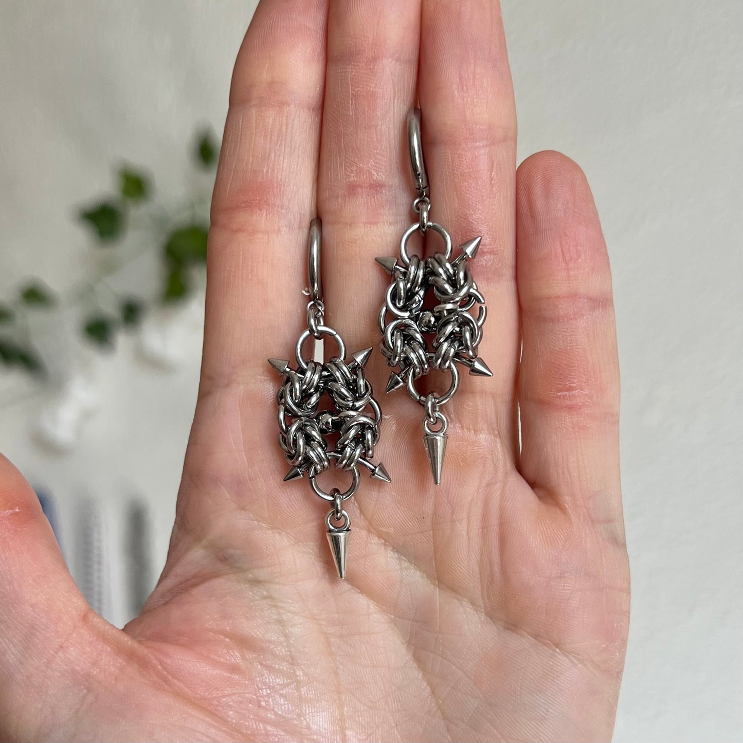 Boucles d’oreilles « Powerline » en chainmaille