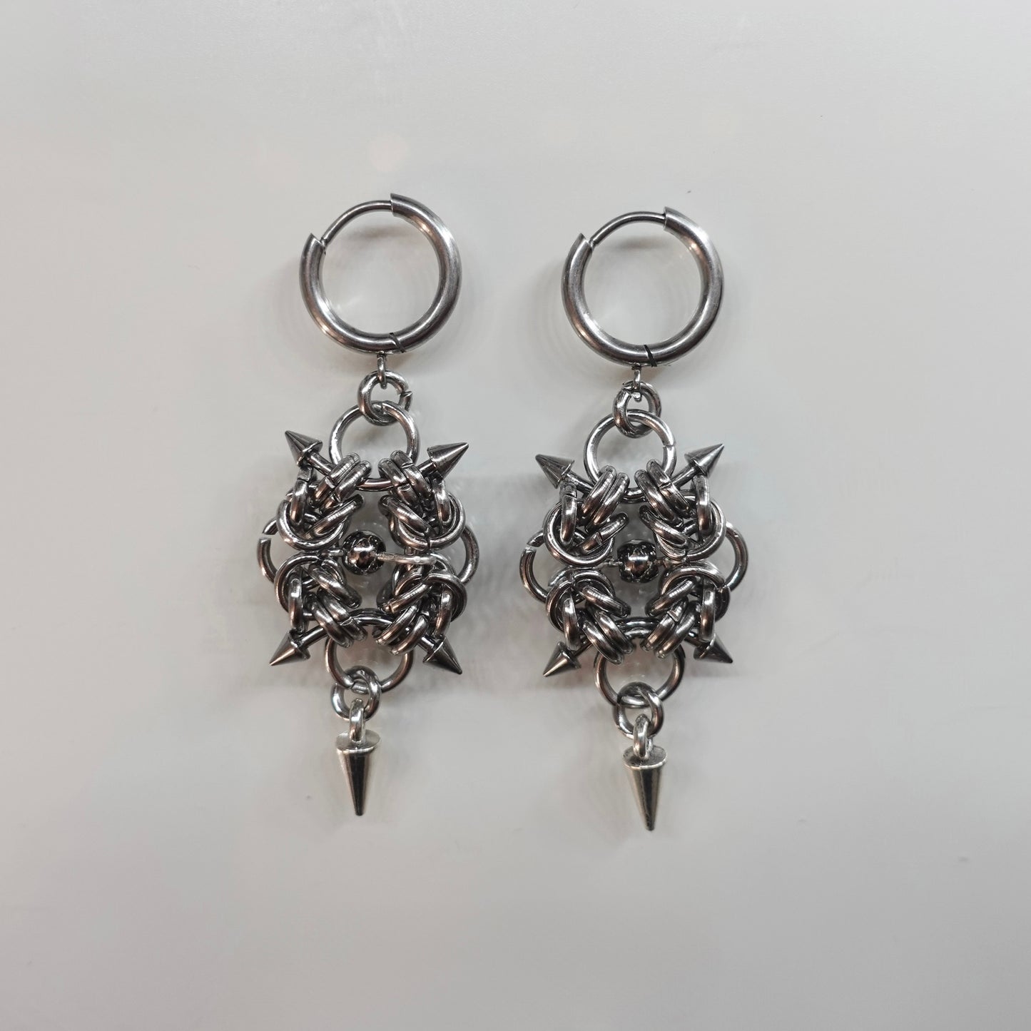 Boucles d’oreilles « Powerline » en chainmaille